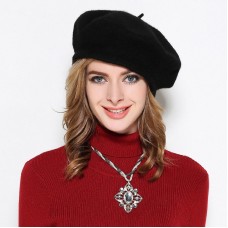 Mujers Classic 100% Wool Beret French Artist Basque Beanie Winter Warm Cap Y63  eb-27449091